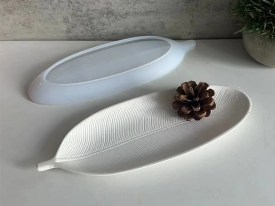 Molde silicona bandeja hoja alargada fina 